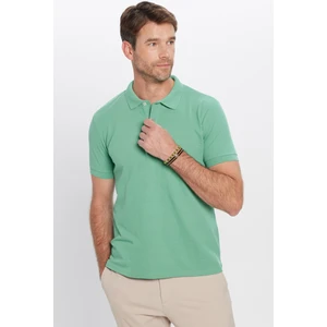 Erkek Slim Fit Dar Kesim Pamuklu Yumuşak Dokulu Serin Tutan Kumaş Düz Pike Polo Yaka Tişört