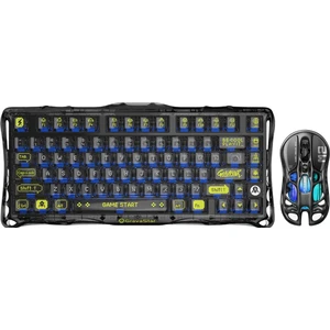Mercury K1 Lite+M2 Kablosuz Rgb Işıklı Mekanik Q Gaming Klavye ve Optik Mouse Seti, Siyah