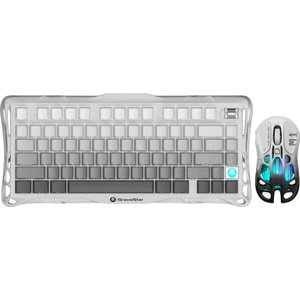 Mercury K1+M1 Pro Kablosuz Rgb Işıklı Mekanik Q Gaming Klavye ve Optik Mouse Seti, Beyaz