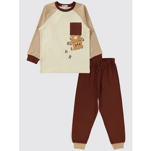 Civil Boys Erkek Çocuk Pijama Takımı 2-5 Yaş Kahve