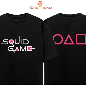 Ors Trend Squid Game Baskılı Oversize  Tişört