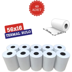 56*16 Termal Pos Yazarkasa Rulosu 40'lı Paket