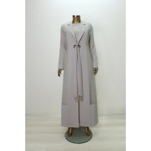 5001 Kuşgözü Bağlamalı Abaya #24-07# Qys Abaya