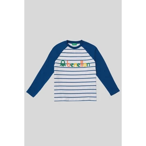 Erkek Çocuk Mavi Mix Çizgili T-Shirt