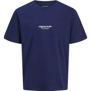Jack & Jones Jorvesterbro Tee Ss Crew Neck Noos Lacivert-1