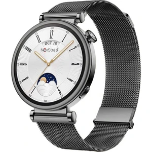 Huawei Watch GT6 41mm GT4 41mm GT5 41mm GT5 Pro 42mm ile Uyumlu Kordon (18mm) Çift Mıknatıslı Lansman Metal Hasır Çelik Kayış