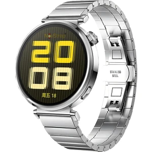 Huawei Watch GT4 41mm GT5 41mm GT5 Pro 42mm ile Uyumlu Kordon (18mm) Lansman Çelik Metal Kayış OneClick