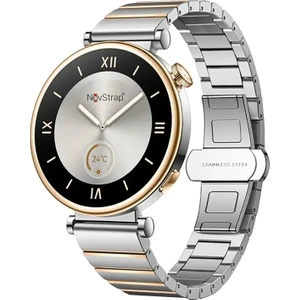 Huawei Watch GT6 41mm GT4 41mm GT5 41mm GT5 Pro 42mm ile Uyumlu Kordon (18mm) Lansman Çelik Metal Kayış OneClick