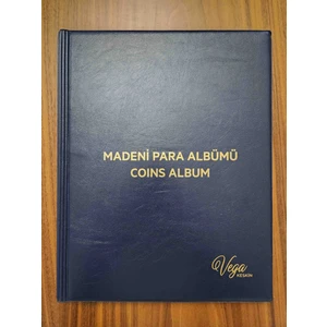 Edi Antik 200 Adet Kapama Konan Yerli Madeni Para Albümü Koleksiyon Mavi Renk