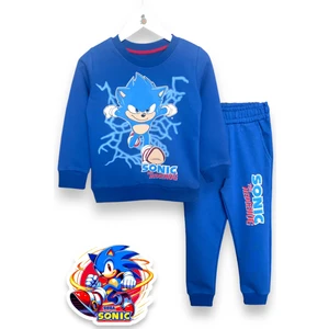 Sonic Baskılı Erkek Çocuk Sweatshirt / Eşofman Takımı