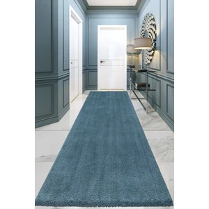 Decofloor Halı Microfiber Mavi Dokuma Halı Yumuşak Dokulu Puffy Halı Shaggy Kalitesinde Ultra Konfor