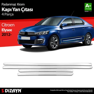 Citroen Elysee Krom Kapı Yan Çıtası 4 Prç 2012-2017