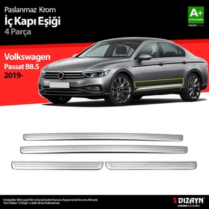 VW Passat B8.5 Krom İç Kapı Eşiği 4 Parça 2019-2023