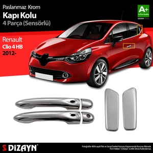Renault Clio 4 HB Krom Kapı Kolu 4 Kapı 2012-2019 Sensörlü