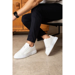 Safari Ayakkabı Tommy Erkek  Deri Sneaker Ayakkabı Beyaz