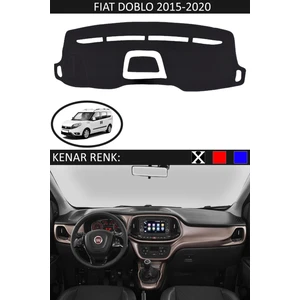 Fiat Doblo 2015-2020 Modelleri Için Uygun Torpido Koruma Halısı Siyah Kenar Renk Siyah