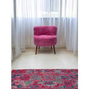 Pembe Tekli Koltuk Berjer Tekli Puf Koltuk