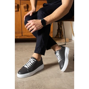 Safari Ayakkabı Tommy Erkek  Deri Sneaker Ayakkabı Gri