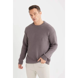 Oversize Geniş Kalıp Bisiklet Yaka Triko Kazak B9718AX24WN