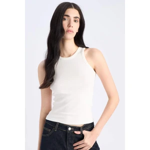 Slim Fit Dar Kesim Halter Yaka Fitilli Kaşkorse Atlet E7019AX25SP