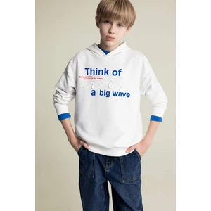 Erkek Çocuk Oversize Geniş Kalıp Kapüşonlu Baskılı Sweatshirt D7400A825SP