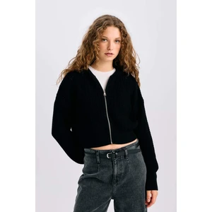 Regular Fit Kapüşonlu Fermuarlı Triko Hırka E2269AXNS