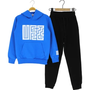 Kız Çocuk Eşofman Takımı Kapüşonlu Cepli