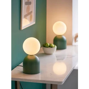 Koyu Yeşil Küre Abajur Başucu Masa Üstü  Aydınlatma Gece Lambası 1 Adet Kablolu Ürün