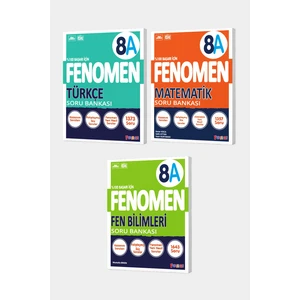 Fenomen Yayınları 8. Sınıf 3'lü A Set Matematik -  Fen Bilimleri -  Türkçe
