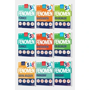 Fenomen Yayınları 5. Sınıf 9'lu A-B Full Set