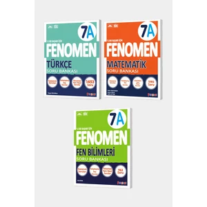 Fenomen Yayınları 7. Sınıf 3'lü A Set Matematik -  Fen Bilimleri -  Türkçe