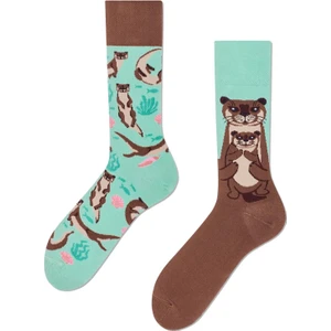 Sağlı Sollu Su Samuru Desenli Renkli Çorap