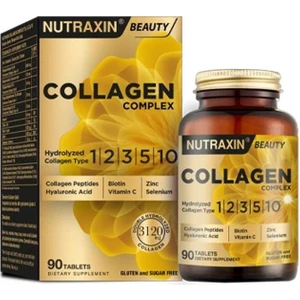 Collagen Complex 90 Tablet Kolajen Tip 1, 2, 3, 5 ve 10 Içeren Takviye Edici Gıda.