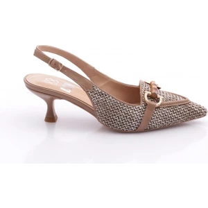 Dgn 5850 Kadin Aksesuarli Sivri Burun Topuklu Ayakkabi