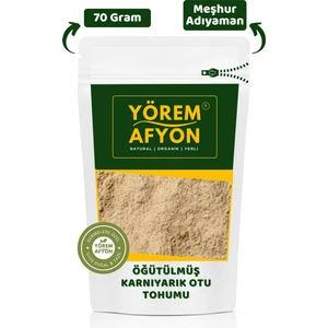 Yörem Afyon Meşhur Adyaman Diyet Dostu Glütensiz Öğütülmüş Karnıyarık Otu Tohumu Pisilyum Toz | 70GR.