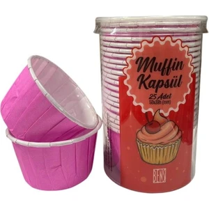 Cupcake/muffin /suffle Kek Kapsülü Pembe 25 Li