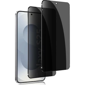 M.TK Moveteck Samsung Galaxy S25 Hayalet Ekran Koruyucu Cam Tam Kapatan Gizli Tamperli Cam 5d Parlak Privacy Glass