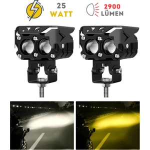 Transformers 25W 3 Renkli Motosiklet Led Sis Farı