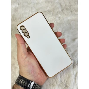 EMZ Aksesuar Gold Kenarlı Silikon Galaxy A70 Kılıf