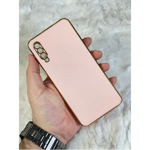 EMZ Aksesuar Gold Kenarlı Silikon Galaxy A70 Kılıf