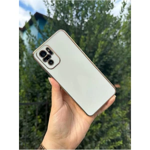 EMZ Aksesuar Gold Kenarlı Silikon Redmi Note 10S Kılıf