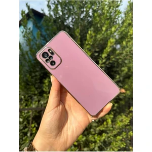 EMZ Aksesuar Gold Kenarlı Silikon Redmi Note 10S Kılıf