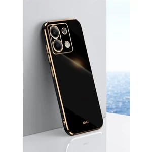 EMZ Aksesuar Gold Kenarlı Silikon Redmi Note 13-Pro-4g Kılıf