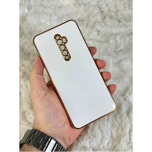 EMZ Aksesuar Gold Kenarlı Silikon Reno 2z Kılıf