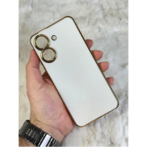 EMZ Aksesuar Gold Kenarlı Silikon Redmi 13C Kılıf