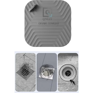 Kare Silikon Mat Kötü Koku Önleyici Banyo Mutfak Lavabo Balkon Gider Tıpası Kapağı Böcek Önleyici