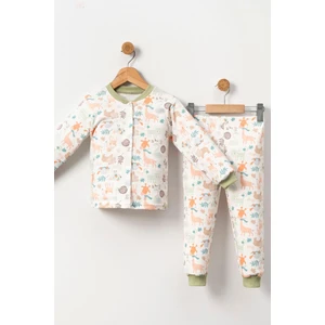 Erkek Çocuk  Baskılı Pamuklu 2'li Pijama Takımı