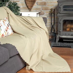 Latuda Home Mikrofiber Şönil Fitilli Minimalist Koltuk Örtüsü - 175 x 215 Cm, Çift Taraflı, Kaymaz, Terletmez Camel