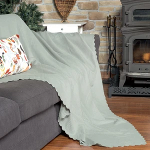 Latuda Home Mikrofiber Şönil Fitilli Minimalist Koltuk Örtüsü - 175 x 215 Cm, Çift Taraflı, Kaymaz, Terletmez A.gri