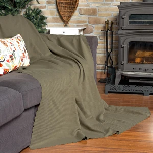 Latuda Home Mikrofiber Şönil Fitilli Minimalist Koltuk Örtüsü - 175 x 215  cm , Çift Taraflı, Kaymaz, Terletmez Kapuçino